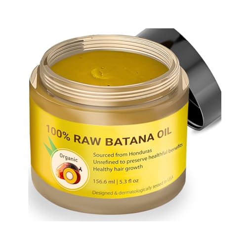 100% Raw Batana Oil by Dr. Sebi for Hair GrowthㅣNatural Hair Growth OilㅣSplit End PreventionㅣHair Thickening & Stronger Hair Treatment