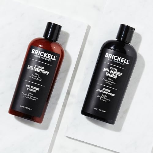 Brickell Men’s Daily Relieving Hair Care Routine, Dandruff Shampoo and Conditioner Set For Men, All Natural and Organic, Scented
