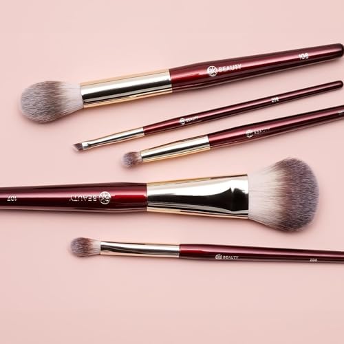 BK BEAUTY - PRECISION BRUSH COLLECTION (5PC) - Professional Makeup Brush Set for Bronzer, Blush, Contour, Powder & Eye Makeup | Premium Face Brushes for Flawless Application