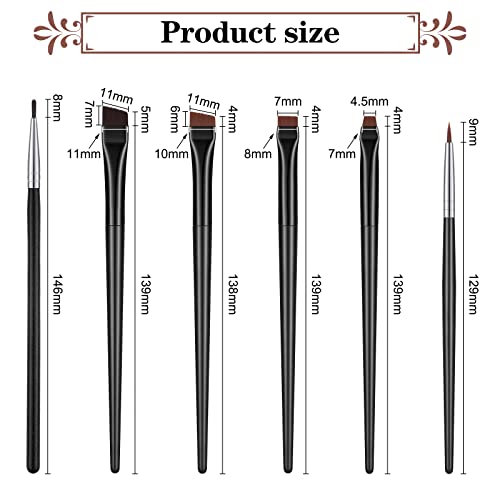 30 Pcs Eyeliner Brush Set Gel Angled Eye Liner Fine Flat Slanted Eyebrow Brushes Thin Makeup Tool for Women Girls Salon Beauty Cosmetic Esthetician Supplies
