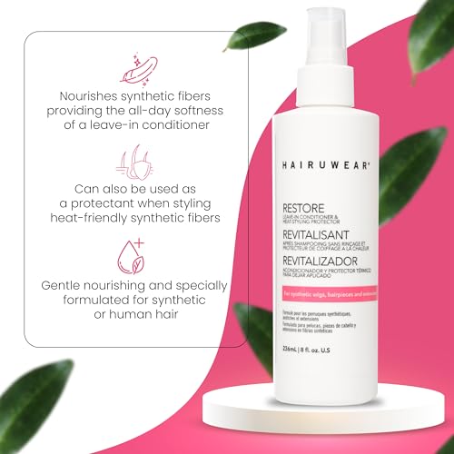 Hair u wear Raquel Welch Leave-in Conditioner and Heat Styling Protector, for Wigs and Hair Extentions - 8 Fl Oz