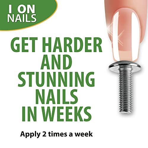 I On Nails Hardener with Calcium Biotin, Longer, Stronger, No More Brittle Nails Base Coat, Clear