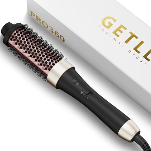 Ionic Thermal Brush Iron Curling Brushes Heated Round Hair Curling Brush Ceramic Tourmaline 1.5 inch Hair Styler Dual Voltage for Volume Hair Curler
