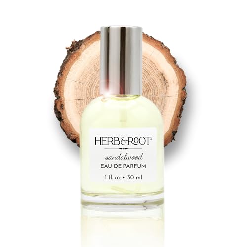 Herb & Root Sandalwood Eau de Parfum: Vegan, Cruelty-Free Perfume for Women & Men | Long-Lasting Clean Fragrance | USA Made Womens Perfume & Body Spray