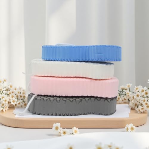 4pcs Exfoliating Bath Sponges, Body Exfoliating Scrubber,Soft Bath Shower Sponge for Removing Dead Skin(Pink&Blue&White &Gray)