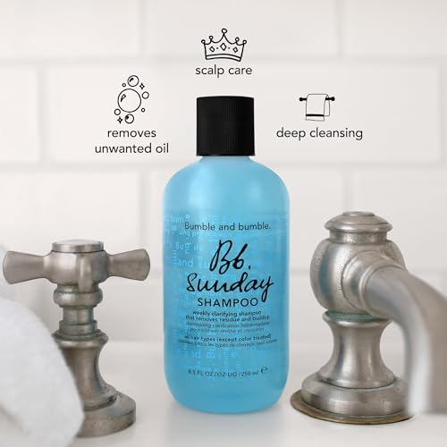 Bumble and bumble. Sunday Weekly Clarifying Shampoo | Removes Residue, Excess Oil + Pollutants | Color Safe | Curly, Wavy, Straight