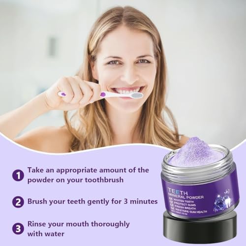 2 Pcs Teeth Restoration Mineral Powder Mineral whitening for Freshen Breath Whitening Natural Teethrestoration Powder Effective in Strengthening and Gums