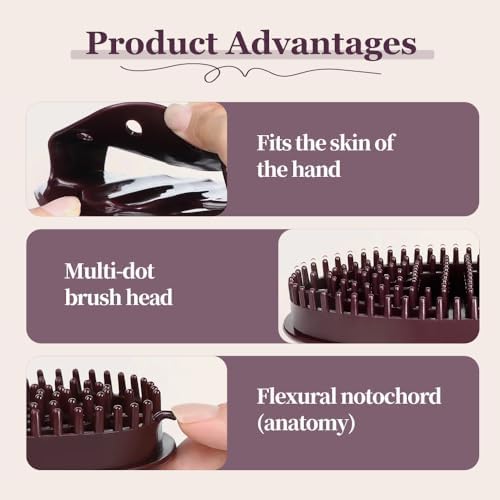 2pcs Meridian Brush Massage Brush, 2025 Upgraded Whole Body Relaxation Massage Comb Essential Oil Brushs, Household Waist Massager Muscle Massages Tool, Meridian Massages Brushs (Transparent)