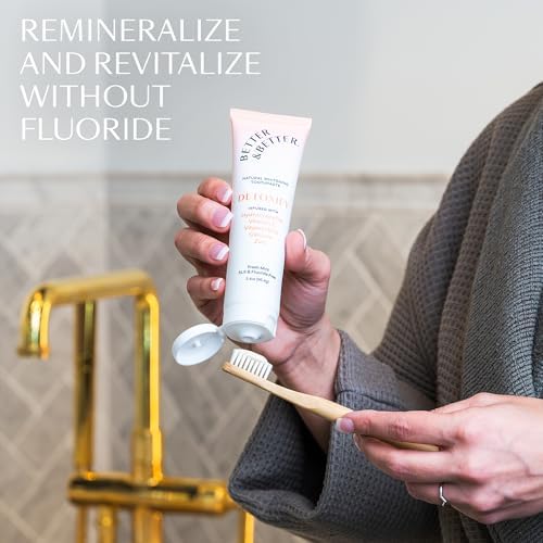 Better & Better Detoxify Hydroxyapatite Toothpaste | Whitening Toothpaste Infused w/Vitamins E & B12, Calcium & Zinc | Fluoride & SLS Free for Sensitive Brushers | Fresh Mint Flavor | 3.4oz, 1 Pack