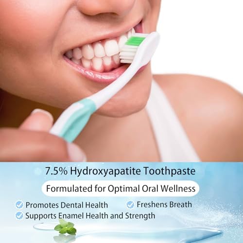 Hydroxyapatite Toothpaste - Fluoride-Free Nano Hydroxyapatite Toothpaste 7.5 | Enamel Repair | Breath Freshening | Mild Mint | Appropriate for Sensitive Teeth 4.23oz (2)