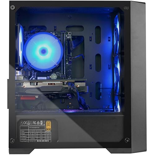 Blackout Computers Gaming Desktop PC Computer, Intel Core i7 3.6 GHz up to 4.0 GHz,AMD Radeon RX 580 8G GDDR5,16GB RAM,1TB NVME SSD, Windows 10 Pro, WiFi, Bluetooth 5.0, VR Ready,RGB Fans x4 (Renewed)