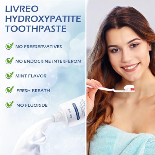Hydroxyapatite Toothpastes for Enamel Protection and Tooth Strengthening, Gentle Mint, Safe for Sensitive Teeth, Daily Oral Care for Fresh Breath & Oral Health (3)