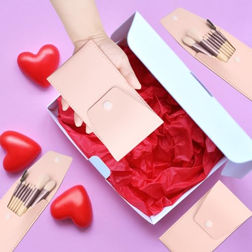 16 Sets Travel Makeup Brush Set Synthetic Fiber Face Foundation Make up Brushes Bridesmaid Gift with Travel Makeup Bag for Wedding Bridal Shower Favors Bachelorette Party Gift (Ivory Beige)