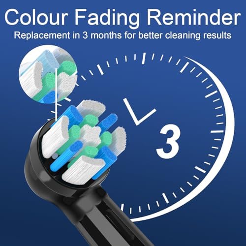 10 Pack IO Replacement Heads Compatible with Oral B iO 2/3/4/5/6/7/8/9/10 Series Electric Toothbrush, Brush Heads Compatible with Oral B iO for Gentle Dental Care (Black)