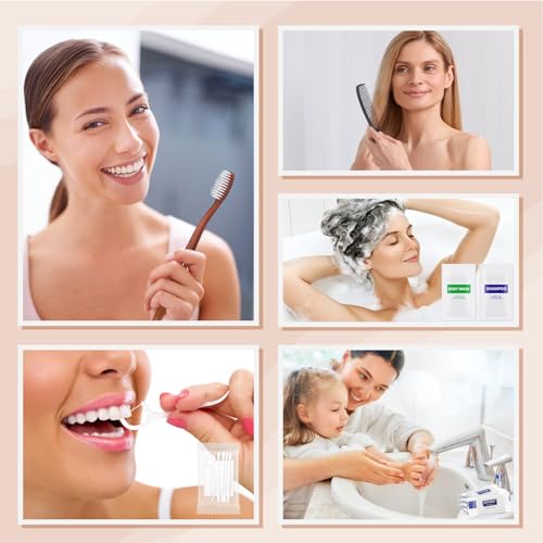 20 Sets Toiletry Kits Homeless Personal Hygiene Kit Bulk Homeless Care Package Supplies Travel Toiletry Kit Homeless Hygiene Kit Bulk for Men Women Charity Disposable Toiletry Kit(8-IN-1)