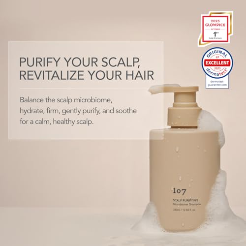 107 Clarifying Shampoo - Purifying Shampoo for Build Up, Dirt, Oil, Itchy, Dry Scalp – Fermented Vinegar & Ginseng for Refreshed & Revitalized Scalp - Paraben, Phthalate and Sulfate Free (16.9 oz)