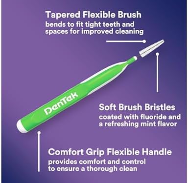 Dentek Easy Brush Cleaners Extra Tight Spaces 16 Count (6 Pack)