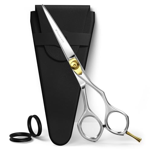 Suvorna Hair Cutting Scissors for Professionals, Barbers - Hair Shears for Cutting, Trimming, Grooming, Precision - Extremely Sharp Razor Edge - Made With 6.5" Japanese Stainless Steel for Men, Women.