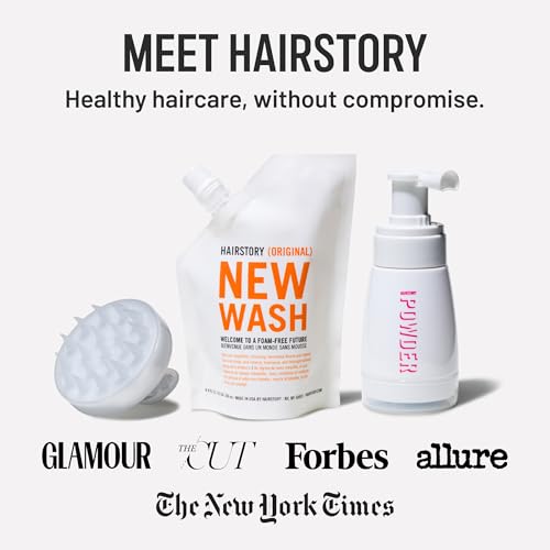 Hairstory Powder, Refreshing Dry Shampoo for All Hair Types, Absorbs Oil, Adds Volume & Texture, Non-Aerosol & Talc-Free, No Chalky Residue, 1.35oz