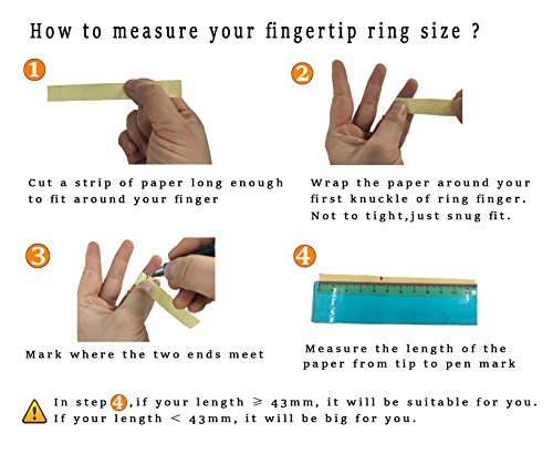 10 Pcs Halloween Costume Claws Fake Nails Ring Set, Bestga Gothic Punk 3 Sizes Crystal Full Finger Rings Paved Paw Bend Fingertip Fingernail Claw Girls Women Men Ring False Easy Long Nails (Black)