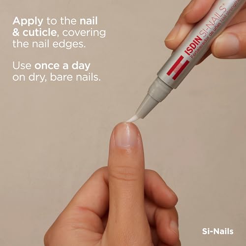 ISDIN Si-Nails - Fast Absorbing Nail Strengthening and Hardening Serum for Nail Durability in Thin Nails, made with Cationic Hyaluronic Acid 0.08 FL OZ