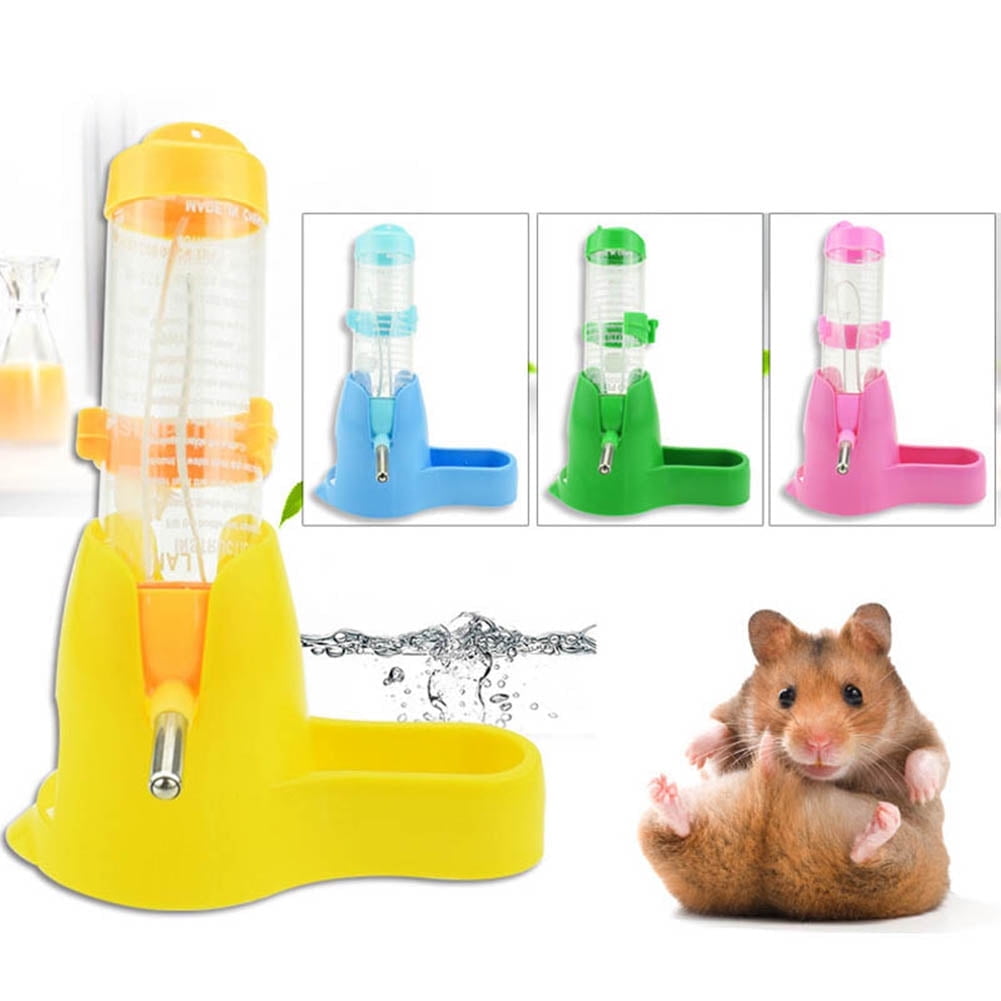 3 in 1 Hamster Hanging Water Bottle Pet Auto Dispenser with Base for Dwarf Hamster Mouse Rat Hedgehog