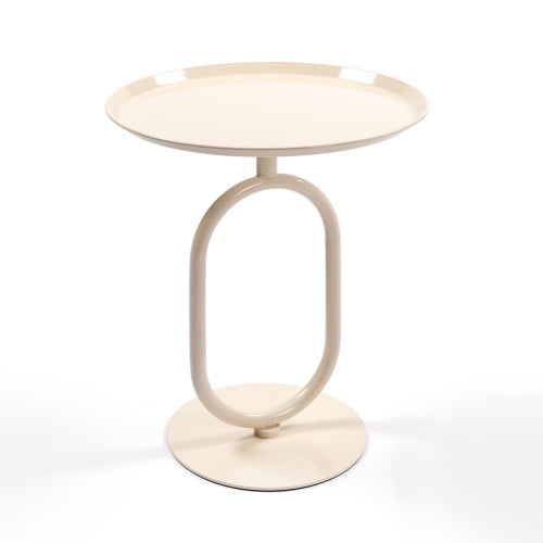 2pcs Lantern-shaped Metal End Table, Small Round Side Table 21.3'' Height Accent Pedestal Table for Living Room