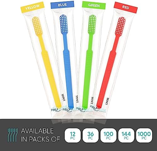36 Pack Disposable Toothbrushes with Toothpaste, Built In - Prepasted Toothbrushes Individually Wrapped | Single Use Waterless Tooth Brush with Soft Bristles for Airbnb, Hotel, Camping, Travel