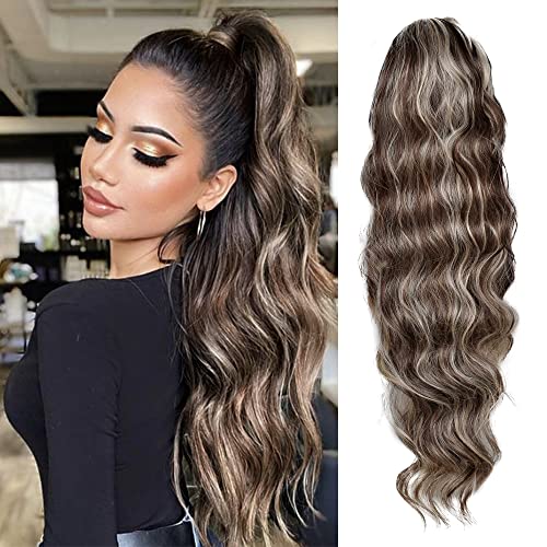 KETHBE Ponytail Hair Extensions Clip in Hair Ponytail Hair Piece Heat Resistant Synthetic Hair Extension for Women (4H613)