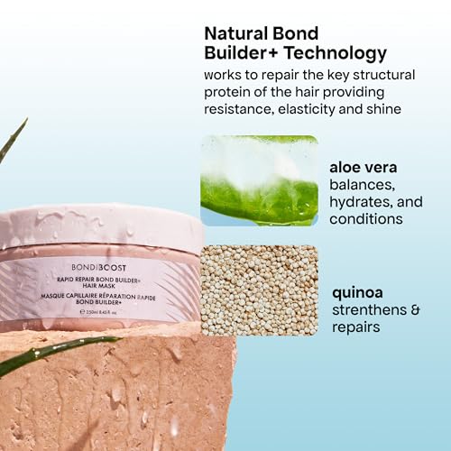 BONDIBOOST Rapid Repair Bond Builder + Hair Mask for Damaged Hair [8.45 fl oz], Deep Conditioning Treatment + Restores Strength & Shine