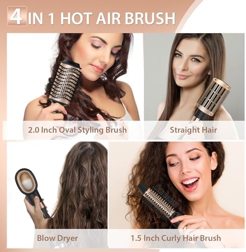 Hair Dryer Brush Blow Dryer Brush in One for Drying and Straightening, Volumizer Multi-Styler for All Hair Types, Frizz-Free Blowout Brush for Salon Quality