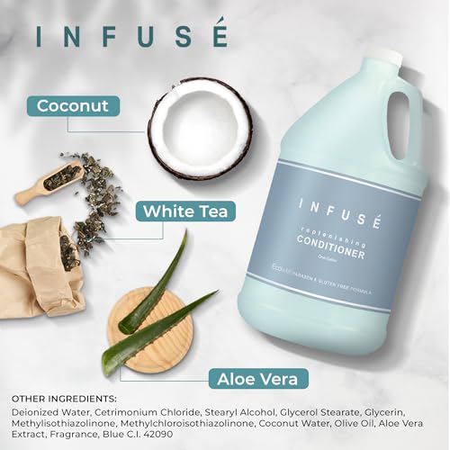 1-Shoppe All-in-Kit H2O Tropical Infuse Hotel Conditioner | 1 Gallon | For Hospitality & Vacation Rentals to Refill Dispensers | (Single Gallon)