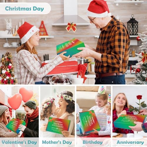 18 Pack Shower Steamers with 6 Smoothing Long-Lasting Scents, Shower Bath Bombs with Natural Fragrance, Self-Care and Relaxation Presents for Women and Men