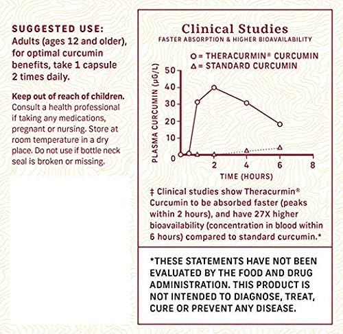 Better Curcumin - Theracurmin Curcumin 90 mg - 27X Bioavailable Turmeric* - High Absorption, Low Dose (3 Bottles)