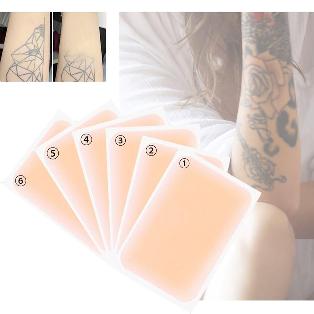 Tattoo Cover Up Tape, Ultra-Thin Coverage Invisible Stickers, Flesh-Colored Birthmarks Scars Stickers Waterproof Natural Concealer Stickers,6 Count (Pack Of 1)