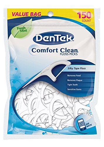 DenTek Comfort Clean Floss Picks Fresh Mint 150 Count (2 Pack)
