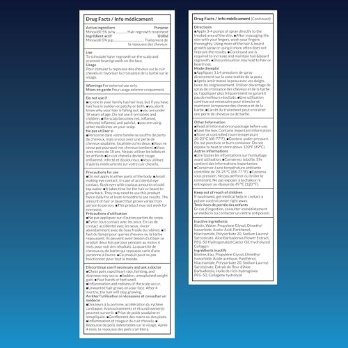 5% Minoxidil for Men Hair Growth Spray for Men and Women (180ml)