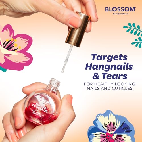 Blossom Cuticle Oil for Nails, Hydrating, Moisturizing, Scented Nail Oil Cuticle Care, Infused with Real Flowers, Made in USA, 0.75oz, 3 pack, Mini Gift Set, Lavender/Jasmine/Rose