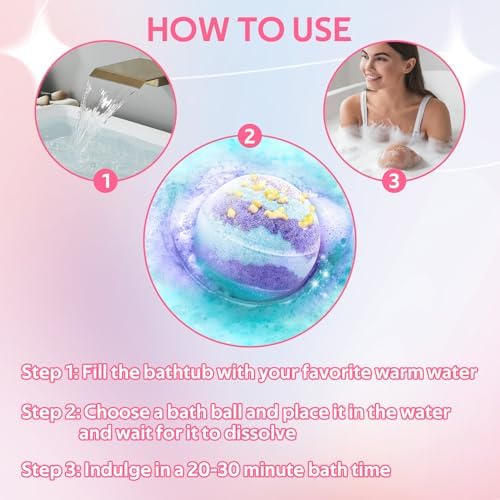 18PCS Bubble Bath Bombs Gift Set,Natural Handmade Bathbombs,Moisturizing Relaxing Shower Bombs,Organic Bath Bomb Kit Spa Gifts for Women,Men,Mom,Girls Boys and Birthday