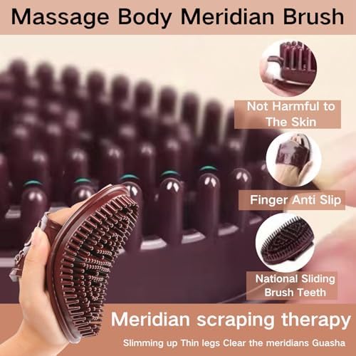 2Pcs Meridian Massage Brush, Full Body SPA Relaxation Massager Brush, Acupressure Meridian, Scalp Massage, Full Body Relaxation Comb,Beauty Salon Professional MeridianBrush