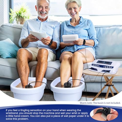 Ionic Foot Bath Detox Machine, Professional Ion Cleanse Dual Ionic Detox Foot Bath Spa Ion Spa Chi Cleanse System for Home USE, 8 Mode Foot Spa Detox, Far Infrared Belt