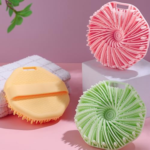2Pcs Silicone Body Scrubber, Exfoliating Body Scrubber for Sensitive Skin, Silicone Scrubber Body, Silicones Body Brush for Showering