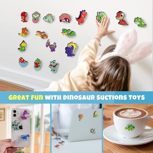 26+2 PCS Bath Bombs for Kids with 26 Dinosaur Suction Toys Inside, Organic Kids Bath Bombs Gift Sets with 2 Squeeze Dinosaur Toys for Boys & Girls on Birthday, Easter, Christmas, Lavender