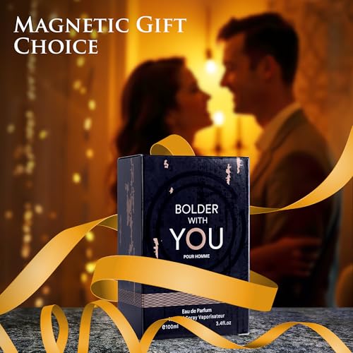 Bolder With You for Men Eau De Parfum Aromatic & Refreshing Scent Notes of Cardamom, Pink Pepper & Violet Leaves Base Fragrance of Vanilla, Sweet Chestnut & Cedarwood Elegant 100ml Bottle