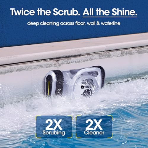 Nepturox Cordless Robotic Pool Cleaner, Pool Vacuum 180W Brushless Motor, 45000Pa Suction, Wall & Waterline Climbing, Auto Path Mapping, for Inground & Above-Ground Pools up to 2150 Sq. Ft.