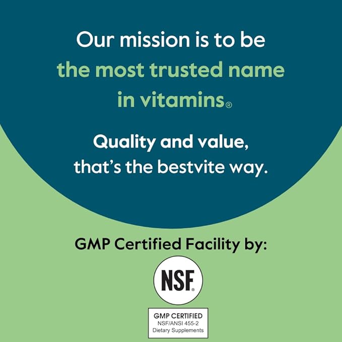 BESTVITE Vitamin D3 5000 IU (365 Capsules) - No Stearates - Non GMO - Gluten Free - 1 Year Supply of Vitamin D