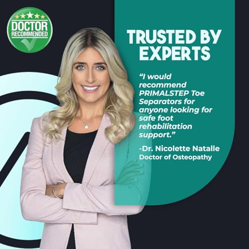 2.0 Firm Edition Toe Separators - Extra Firm, Stretchy & Flexible - Thicker & More Durable - Dr. Recommended Toe Spacers - Loved by Those with Bunions or Plantar Fasciitis - (Blue, Large)