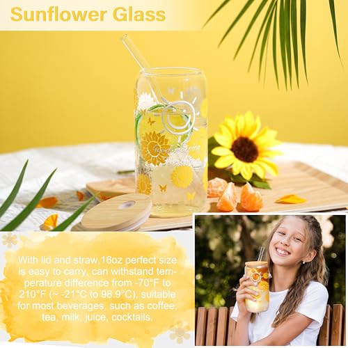 Birthday Gifts for Women, 12pcs Sunflower Self-Care Package, Sending Sunshine Get Well Gifts for Women, After Surgery Recovery Gifts, Thinking Of You Relaxing Spa Basket for Her Sister Mom Friends