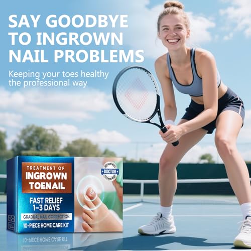 Ingrown Toenail Treatment, Titanium Alloy Ingrown Toenail Removal Kit for Repair Curved Nail, Ingrown Toenail Corrector Tool for Home Use