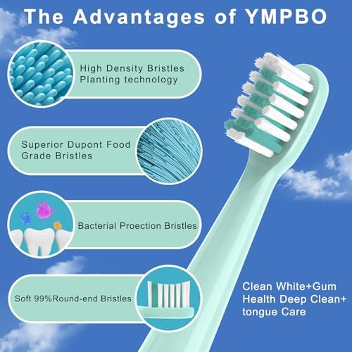 10PCS Toothbrush Replacement Head Compatible with Vekkia Kids Blue Dragon Electric Toothbrush, Soft and Comfortable for Children's Teeth and Gums